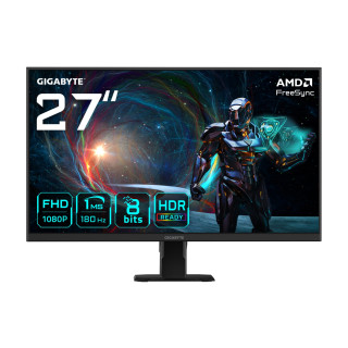 GIGABYTE GS27FA Monitor para juegos de 27" FHD - 1920 x 1080, 180Hz, 1ms, 300 cd/m², FreeSync, HDR Ready, HDMI 2.0,...