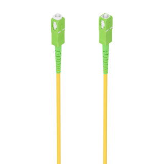 AISENS Cable Fibra Óptica Latiguillo G657A2 3.0 9/125 SMF Simplex CPR DCA LSZH, SC/APC-SC/APC, Amarillo, 2.0m
