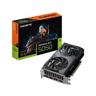 GIGABYTE GeForce RTX 5050 WINDFORCE OC 8G Tarjeta Gráfica - 8GB GDDR6, 128bit, PCI-E 5.0, 2587MHz Frecuencia del...
