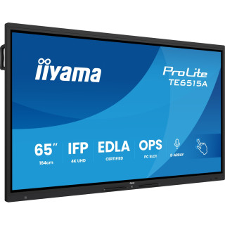 iiyama TE6515A-B1AG pantalla de señalización Panel plano interactivo 163,8 cm (64.5") Wifi 550 cd / m² 4K Ultra HD...