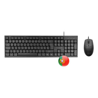 Tacens Anima ACP02PT teclado Ratón incluido Hogar / Oficina USB QWERTY Portugués Negro