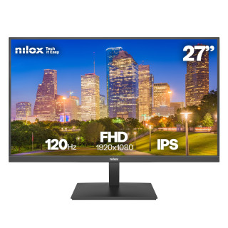 Nilox MONITOR 27 IPS 120 HZ HDMI Y DP pantalla para PC 68,6 cm (27") 1920 x 1080 Pixeles Full HD LCD Negro