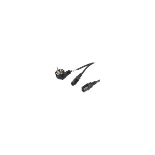 Lanberg CA-C13C-13CC-0018-BK cable de alimentación Negro 2 m C13 acoplador CEE7/7