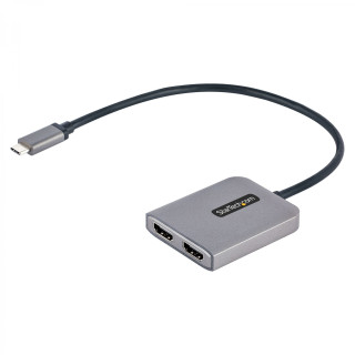 StarTech.com Hub Concentrador MST USB-C a 2 Puertos HDMI - HDMI Doble de 4K a 60Hz - Adaptador Multimonitor USB Tipo C