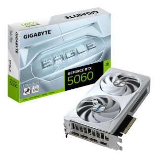 GIGABYTE GeForce RTX 5060 EAGLE OC ICE 8G Tarjeta Gráfica - 8GB GDDR7, 128bit, PCI-E 5.0, 2550 MHz Frecuencia del...