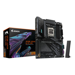 GIGABYTE X870E AORUS ELITE X3D Placa Base – Compatible con procesadores AMD Ryzen 9000, VRM digital de 16+2+2 fases,...