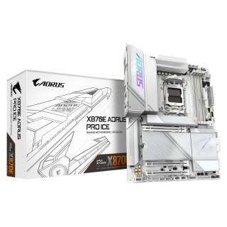 GIGABYTE X870E AORUS PRO ICE Placa Base - Soporta CPUs AMD Ryzen 9000, 16+2+2 Fases VRM Digital, hasta 8000MHz DDR5...