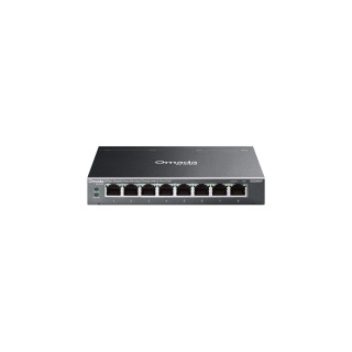 TP-Link Omada ES208GP switch Gestionado L2 Gigabit Ethernet (10/100/1000) Energía sobre Ethernet (PoE) DIN rail Negro