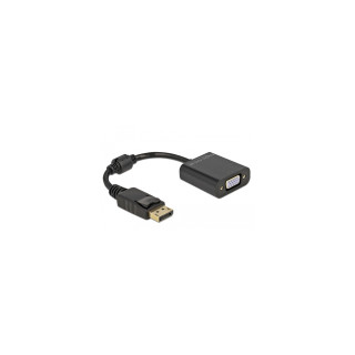 DeLOCK 61006 adaptador de cable de vídeo 0,15 m DisplayPort VGA (D-Sub) Negro
