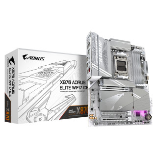 GIGABYTE X870 AORUS ELITE WIFI7 ICE Placa Base - Compatible con CPUs AMD Ryzen 9000, 16+2+2 fases VRM digital, hasta...