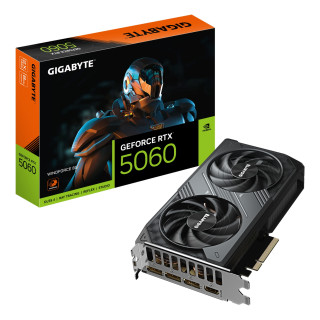 GIGABYTE GeForce RTX 5060 WINDFORCE 8G Tarjeta Gráfica - 8GB GDDR7, 128bit, PCI-E 5.0, 2497 MHz Frecuencia del núcleo,