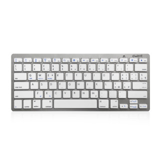 Ewent EW3160 teclado para móvil Italiano Bluetooth Plata, Blanco
