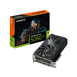 GIGABYTE GeForce RTX 5060 Ti WINDFORCE OC 8G Tarjeta Gráfica – 8 GB GDDR7, 128 bits, PCI-E 5.0, 2587 MHz Frecuencia del