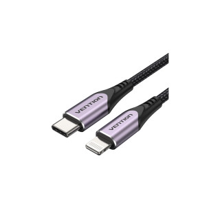 Vention Cable USB 2.0 Tipo-C Lightning TACVF/ USB Tipo-C Macho - Lightning Macho/ 1m/ Morado