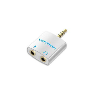 Vention Adaptador Audio BDBW0/ Jack 3.5 Macho - 2x Jack 3.5 Hembra/ Blanco