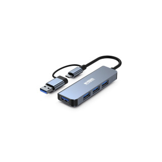 Urban Factory MHC35UF base para portátil y replicador de puertos Alámbrico USB 3.2 Gen 1 (3.1 Gen 1) Type-A Gris