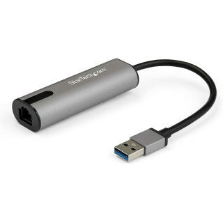 StarTech.com Adaptador de Red Ethernet USB-A a RJ45 2,5 Gigabit LAN - 2.5GBASE-T - Negro Gris