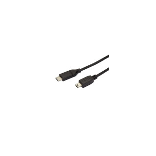 StarTech.com Cable de 2m USB-C a Mini USB-B - Cable Adaptador Macho a Macho - Negro