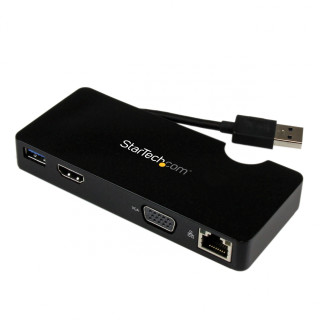 StarTech.com Replicador de Puertos USB 3.1 de Viajes con HDMI o VGA - Docking Station para Portatil - Negro -...