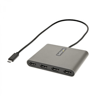 StarTech.com Adaptador USB-C a 4 Puertos HDMI - Tarjeta Gráfica y de Vídeo Externa - Dongle Llave USB Tipo C a 4x HDMI