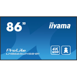 iiyama LH8665UHSB-B1 pantalla de señalización Diseño de quiosco 2,18 m (86") LED Wifi 800 cd / m² 4K Ultra HD Negro...