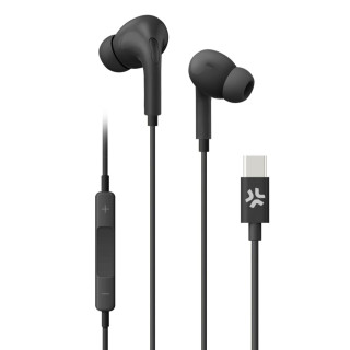 Celly UP1200TYPECBK auricular y casco Auriculares Alámbrico Dentro de oído Llamadas/Música USB Tipo C Negro