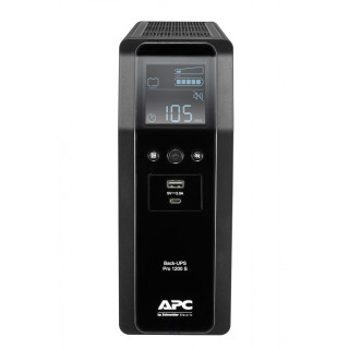 APC BACK UPS PRO BR Línea interactiva 1200VA, 720 W, 8 salidas AC Negro