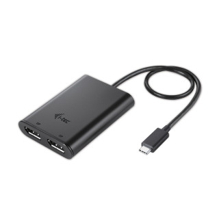 i-tec Adaptador de video USB-C 3.1 - Dual 4K DisplayPort 0,3 m Negro
