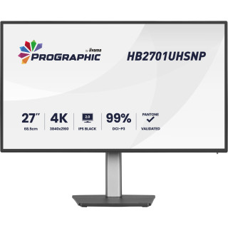 iiyama PROGRAPHIC HB2701UHSNP-B1 pantalla para PC 68,6 cm (27") 3840 x 2160 Pixeles 4K Ultra HD LCD Negro