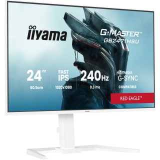 iiyama G-MASTER GB2471HSU-W1 pantalla para PC 60,5 cm (23.8") 1920 x 1080 Pixeles Blanco