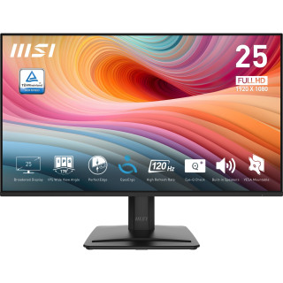 MSI PRO MP251 E2 24.5″ 1080p 120Hz IPS HDR Altavoces Adaptive Sync VESA Monitor Negro