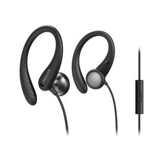 Philips TAA1105BK/00 auricular y casco Auriculares Alámbrico gancho de oreja, Dentro de oído Deportes Negro