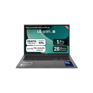 LG Gram 16Z90TL-G.AU88B ordenador portatil Intel Core Ultra 7 258V Portátil 40,6 cm (16") WQXGA 32 GB LPDDR5x-SDRAM 1...