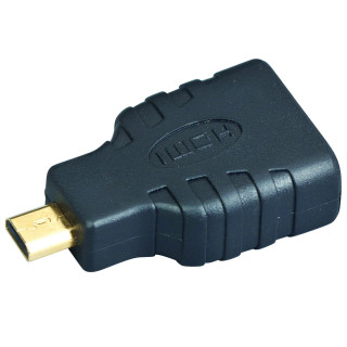 Adaptador gembird hdmi hembra a miro hdmi macho negro A-HDMI-FD