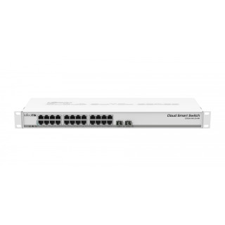 Mikrotik CSS326-24G-2S+RM switch Gestionado Gigabit Ethernet (10/100/1000) Energía sobre Ethernet (PoE) 1U Blanco
