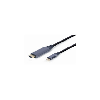 Gembird CC-USB3C-HDMI-01-6 adaptador de cable de vídeo 1,8 m USB Tipo C HDMI tipo A (Estándar) Negro, Gris