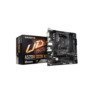 GIGABYTE A520M DS3H AC Placa Base - Procesadores AMD Ryzen Serie 5000, VRM de 5+3 fases, hasta 4733 MHz DDR5 (OC),...