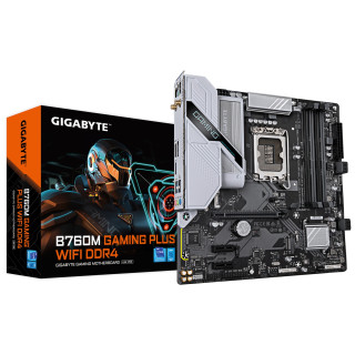 GIGABYTE B760M GAMING PLUS WIFI DDR4 Placa base - Compatible con procesadores Intel Core de 14ª generación, VRM de...