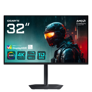 GIGABYTE MO32U 31,5" Monitor Gaming OLED 4K UHD - 3840 x 2160, 165Hz, 0.03ms, 250 cd/m², Display HDR True Black 400,...