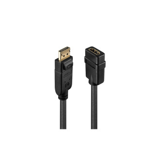 Lindy 41005 adaptador de cable de vídeo 0,15 m DisplayPort HDMI Negro