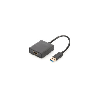 Digitus cable gender changer USB 3.0 HDMI Negro