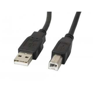 Lanberg CA-USBA-10CC-0010-BK cable USB 1 m USB 2.0 USB B Negro