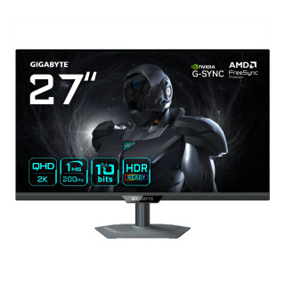 GIGABYTE G27Q2 Monitor Gaming 27” 2K QHD - 2560 x 1440, 200Hz, 1ms, 350 cd/m², Compatible con G-Sync, FreeSync Premium,