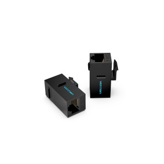 Vention Adaptador Conector RJ45 IPGB0-5 Cat6 UTP/ RJ45 Hembra - RJ45 Hembra/ 5 uds/ Negro