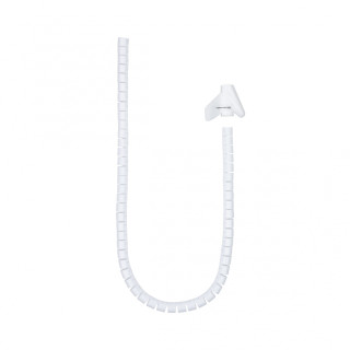 Nanocable Organizador de Cables Flexible 25 mm, Blanco, 1 m