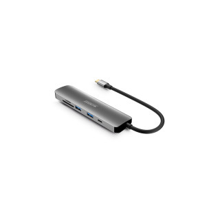 Urban Factory MHC45UF base para portátil y replicador de puertos Alámbrico USB 3.2 Gen 1 (3.1 Gen 1) Type-C Gris