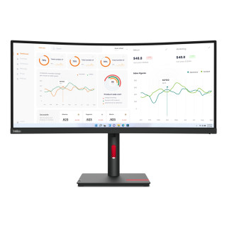 Lenovo ThinkVision T34w-30 LED display 86,4 cm (34") 3440 x 1440 Pixeles Wide Quad HD Negro