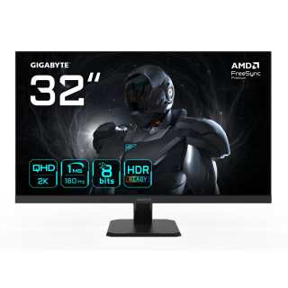 GIGABYTE GS32QA Monitor Gaming 32” QHD - 2560 x 1440, 180Hz, 1ms, 300 cd/m², FreeSync Premium, HDR Ready, HDMI 2.0,...