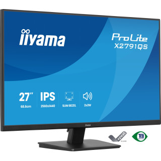 iiyama ProLite X2791QS-B1 pantalla para PC 68,6 cm (27") 2560 x 1440 Pixeles Quad HD LED Negro