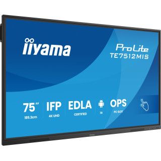 iiyama TE7512MIS-B4AG pantalla de señalización Pantalla plana para señalización digital 165,1 cm (65") LCD Wifi 400 cd